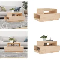 vidaXL Table basse 80x55x40,5 cm Pin massif - Table basse - Tables basses - Table d'appoint - Table de salon