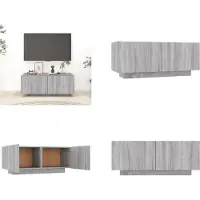 vidaXL Armoire TV Gris Sonoma 100x35x40 cm Bois composite - Armoire TV - Meubles TV - Support TV