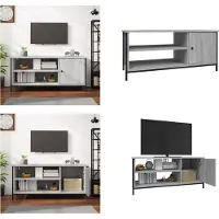 vidaXL Armoire TV Gris Sonoma 100x40x45 cm Bois composite - Meuble TV - Armoires TV - Supports TV - Meubles TV