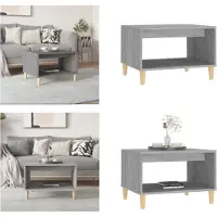vidaXL Table basse Gris Sonoma 60x50x40 cm Bois composite - Table basse - Tables basses - Table d'appoint - Table de salon