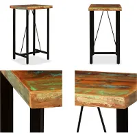 vidaXL Table de bar vieux bois massif 60x60x107 cm - Table de bar - Table de bar - Tables hautes
