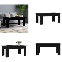 vidaXL Table basse noire 100x60x42 cm Bois composite - Table basse - Tables basses - Tables de salon