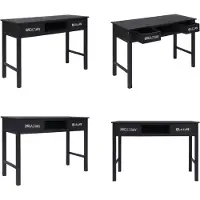 vidaXL Table console Noir 110x45x76 cm Bois