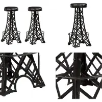 vidaXL Tabouret de bar 2 pcs. Cuir véritable - Chaise de bar - Chaises de bar - Chaise de cuisine