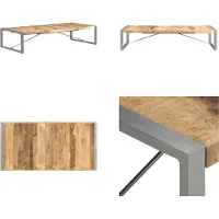 vidaXL Table basse 180x90x40 cm Bois de manguier rugueux - Table basse - Tables basses - Table basse en bois
