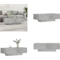vidaXL Table basse gris béton 100x49,5x31 cm Bois composite - Table basse - Tables basses - Table d'appoint - Table d'accentuation