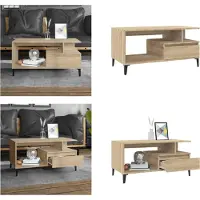 vidaXL Table basse Chêne Sonoma 90x49x45 cm Bois composite - Table basse - Table basse Basse - Table