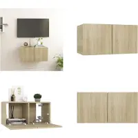 vidaXL Armoire TV suspendue Chêne Sonoma 60x30x30 cm - Armoire TV - Meubles TV - Meubles TV