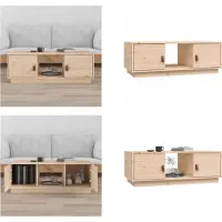 vidaXL Table basse 100x50x35 cm Pin massif - Table basse - Tables basses - Table d'appoint - Table de salon