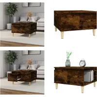 vidaXL Table basse chêne fumé 55x55x36,5 cm Bois composite - Table basse - Tables basses - Table d'appoint - Table de salon