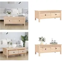 vidaXL Table basse 100x50x40 cm Pin massif - Table basse - Tables basses - Table d'appoint - Table de salon