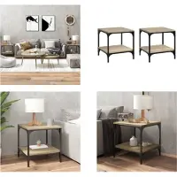 vidaXL Tables d'appoint 2 pièces Chêne Sonoma 40x40x40 cm Bois composite - Table d'appoint - Tables basses - Table