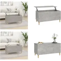 vidaXL Table basse gris béton 90x44,5x45 cm Bois composite - Table basse - Tables basses - Table d'appoint - Table de salon