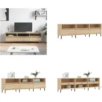 vidaXL Armoire TV Chêne Sonoma 150x30x44,5 cm Bois composite - Armoire TV - Panneaux TV - Tableau TV