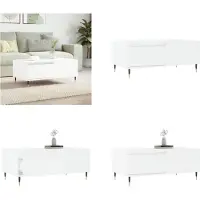 vidaXL Table basse blanche 90x50x36,5 cm Bois composite - Table basse - Tables basses - Table d'appoint - Table de salon