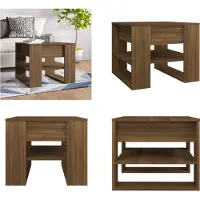 vidaXL Table basse Chêne brun 55,5x55x45 cm Bois composite - Table basse - Tables basses - Table de salon - Table basse