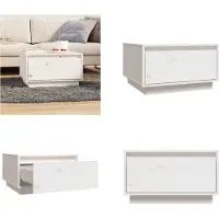 vidaXL Table basse Blanc 55x56x32 cm Pin massif - Table basse - Tables basses - Table de salon - Table d'appoint