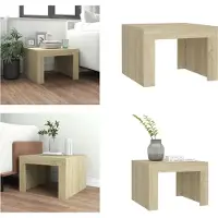 vidaXL Table basse Chêne Sonoma 50x50x35 cm Bois composite - Table basse - Tables basses - Tables de salon