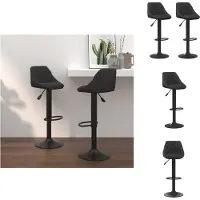vidaXL Tabouret de bar 2 pcs. noir velours - Tabouret de bar