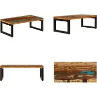 vidaXL Table basse 100x50x35 cm Vieux bois et acier - Table basse - Tables basses - Table à café