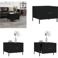 vidaXL Table basse noire 50x50x40 cm Bois composite - Table basse - Tables basses - Table d'appoint - Beistelltische