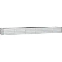 vidaXL Lit surélevé de jardin 480x80x45 cm Acier galvanisé argenté