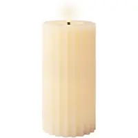 Lumineo 2 Bougie Led Couleur Crème, ø7,5x17,3cm.