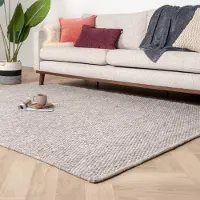 Studio Clarice Tapis en laine - Brilliant Gris Clair | 200x300 cm | Rectangulaire | Tissage plat
