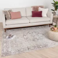 FRAAI Tapis vintage - Lugan Marron Clair | 80x150 cm | Rectangulaire | Tissage plat