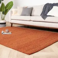 Studio Clarice Tapis en laine - Brilliant Terracotta | 200x300 cm | Rectangulaire | Tissage plat