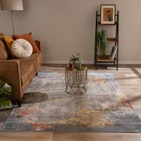 FRAAI Tapis moderne | Bush Bleu/Multicolore | 240x330cm | Bleu | Rectangulaire | Tapis