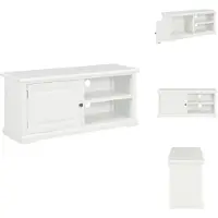 vidaXL Armoire TV Blanc 90 x 30 x 40 cm Bois - Meuble TV