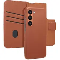 Accezz Étui de télephone portefeuille en cuir 2-en-1 avec MagSafe pour Samsung Galaxy S23 - Sienna Brown