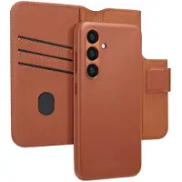 Accezz Étui de télephone portefeuille en cuir 2-en-1 avec MagSafe pour Samsung Galaxy S24 - Sienna Brown