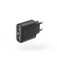 Hama Chargeur 2xUSB-A 12W Noir
