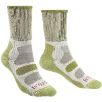 Bridgedale Hike Lightweight Cotton Comfort Boot Long Socks Vert EU 35-37 Femme