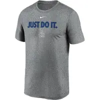 Nike Mlb La Dodgers Team Just Do It Legend Short Sleeve T-shirt Gris S Homme