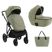 Kikkaboo Thea 2024 2 In 1 Baby Stroller With Carrycot Vert Enfants