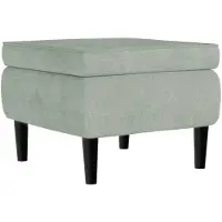 vidaXL Tabouret avec pieds en bois et velours gris clair