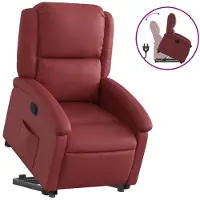 vidaXL Fauteuil relax releveur bordeaux similicuir