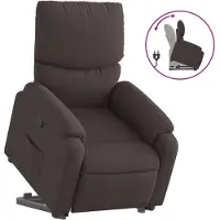 vidaXL Fauteuil relax avec releveur Tissu marron foncé