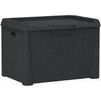 vidaXL Coffre de jardin anthracite 125 L PP