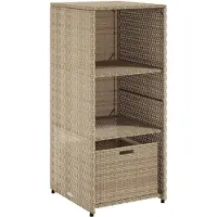 vidaXL Armoire de jardin beige 50x55x115 cm Poly rotin