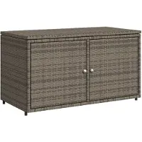 vidaXL Armoire de jardin Gris 110x55x60,5 cm Poly rotin