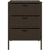 vidaXL Armoire de jardin brune 55x59x80 cm Poly rotin