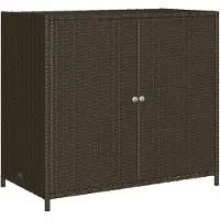 vidaXL Armoire de jardin marron 83x45x76 cm Poly rotin