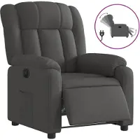 vidaXL Fauteuil relax électrique gris foncé Tissu