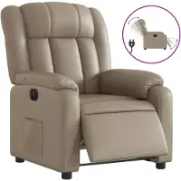 vidaXL Fauteuil relax électrique cappuccino brun similicuir