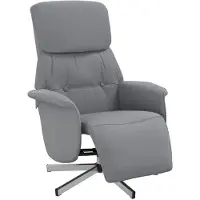 vidaXL Fauteuil relax avec repose-pieds Tissu gris clair