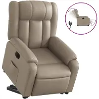 vidaXL Fauteuil relax avec releveur électrique Cappuccino similicuir